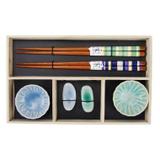 Kit de comida japonesa p 2 pesoas 24,5cm x 15cm x 2,5cm - Btc decor