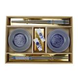 Kit de comida japonesa p 2 pesoas 25,5cm x 18cm x 3,50cm - Btc decor