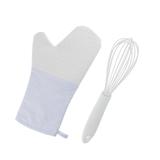 Kit de Cozinha Luva e Batedor Fue Silicone Branco 2 peças - Weck