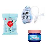 Kit de Cuidados essenciais - Vick babyrub, Sugador Nasal e Lenços Umedecidos
