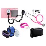 Kit de Enfermagem com Aparelho de Pressão e Estetoscópio Rappaport Premium + Oxímetro de pulso - G-Tech -