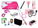 Kit de Enfermagem Super Luxo com Aparelho de Pressão Premium Pink