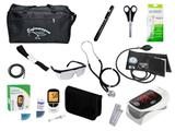 Kit de Enfermagem Super Luxo com Aparelho de Pressão Preto Premium c/ Bolsa tipo 2