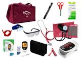 Kit de Enfermagem Super Luxo com Aparelho de Pressão Vinho Premium c/ Bolsa modelo 2