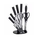 Kit De Facas De Cozinha Com Cepo Uny 8 Peças - Uny gift