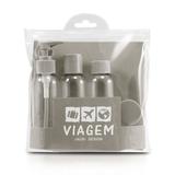 Kit de Frascos para viagem de 5 Peças Jacki Design Cinza