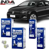 Kit de Lampadas Super Branca Novo Polo 2017 2018 Farol Alto E Baixo - Skyway