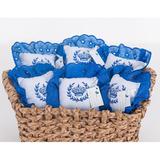 Kit de Lembranças para Bebê Marina 06 Peças com Bordado - Coroa Azul - Aconstantini