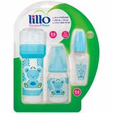 Kit de mamadeiras lillo primeiros passos azul