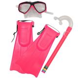 Kit de Mergulho Infantil Snorkel c/ Máscara e Nadadeira Bel