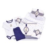 Kit de Presente para bebê - Camafeu Azul - 7 Peças - Colibri