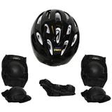 Kit de proteção radical com capacete tam. G preto - Bel Sports