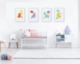 Kit de quadros - Dinossauros Baby - Dama arteira