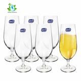 Kit de taças de cerveja cristal bohemia 380ml roberta