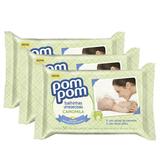 Kit de Toalha Umedecida Pom Pom Camomila - 150 unidades