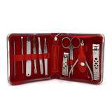 Kit de Unha Manicure e Pedicure Vermelho/Preto 10pçs - Zgp