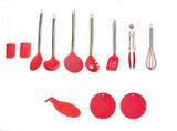 Kit De Utensílios De Cozinha Colheres De Silicone 12 Pç - Clink