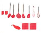 Kit De Utensílios De Cozinha Colheres De Silicone 12 Pç - Clink