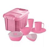 Kit De Utensílios P/ Bebê Menino 7 Peças UZ Utilidades Azul