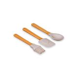 Kit de Utensílios Task Silicone Bambu Bege com 3 Peças - Casa etna