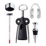 Kit de Vinho 5 Peças Euro Home Preto