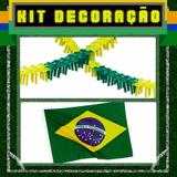Kit Decoração 3 itens Brasil Modelo 1 - Festabox