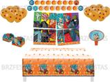 Kit Decoração de Festa Dragon Ball * Painel + Toalha de mesa + Faixa + 25 Balões + 40 Forminhas doces + Vela - Festcolor