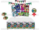 Kit Decoração de Festa Jovens Titãs * Painel + Vela + Toalha de Mesa + Faixa + 40 Forminhas p/ doces - Festcolor