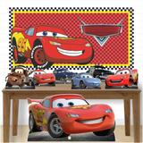 Kit decoração de festa totem display MDF-7pçs+painel- Carros - Inove adesivos