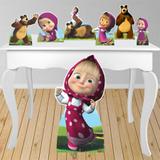Kit decoração de festa totem e display 7pçs - Masha e o urso - Inove adesivos