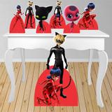 Kit decoração de festa totem e display 7pçs - Miraculous - Inove adesivos
