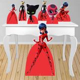 Kit decoração de festa totem e display 7pçs - Miraculous - Inove adesivos