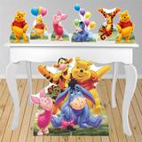 Kit decoração de festa totem e display 7pçs - Ursinho Pooh - Inove adesivos