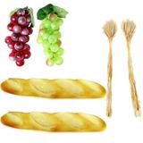 Kit Decoração Mesa Santa Ceia Pão e Fruta Artificial - Arranjos e vasos