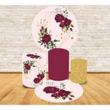 Kit Decoração Mini Table Flores e Arcos Dourados - Fabrika de festa