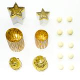 Kit Decoração P/ Casa Natalino Ouro - 16 Peças - Cromus