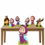 Kit decoração Totem Display 7pçs - Masha e o Urso - Inove adesivos