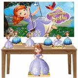 Kit decoração Totem Display 7pçs+painel- Princesinha Sophia - Inove adesivos