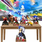 Kit decoração Totem Display 7pçs+painel - Sonic - Inove adesivos