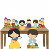 Kit decoração Totem Display 8pçs - Branca de Neve Cute - Inove adesivos