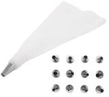 Kit Decorador Bisnaga com 12 Bicos de Confeitar - Mega