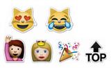Kit Decorativo Plaquinhas Carinhas Divertidas Emoji Mod.3 06 itens Duster