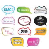 Kit Decorativo Plaquinhas Divertidas Balada Mod.04 11 itens Duster
