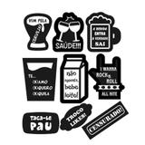 Kit Decorativo Plaquinhas Divertidas Balada Mod.12 9 itens Duster - Festabox