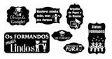 Kit Decorativo Plaquinhas Divertidas Formatura Mod.21 7 itens Duster