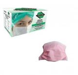 Kit Descartável Rosa com Touca + Máscara + Avental - Diversos