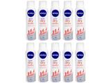 Kit Desodorante Nivea Dry Comfort Aerossol - Antitranspirante Feminino 150ml 10 Unidades