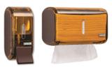 Kit Dispenser Papel Toalha + Saboneteira Premisse Urban Compacta Marrom