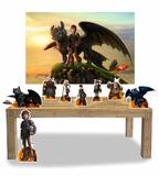 Kit Display Como Treinar seu Dragão Com 8 Peças + Painel - X4adesivos