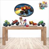 Kit Display Decorativo Festa Blaze and the Monster Machines - 7 Peças - 1 print
